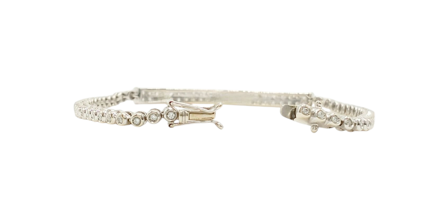 Bracciale tennis oro bianco e diamanti naturali 2.10ct