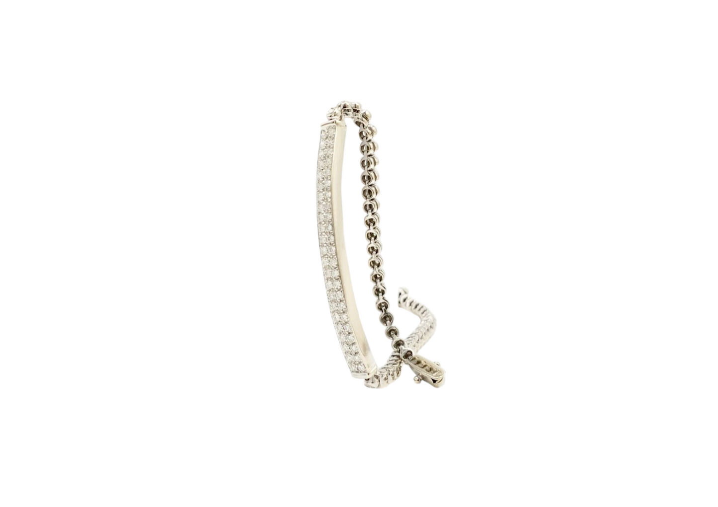 Bracciale tennis oro bianco e diamanti naturali 3.20ct