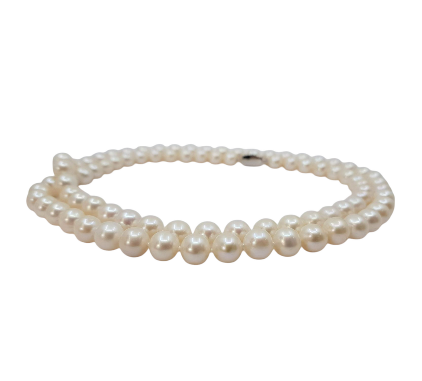 Collana con perle naturale acqua salata akoya 7mm