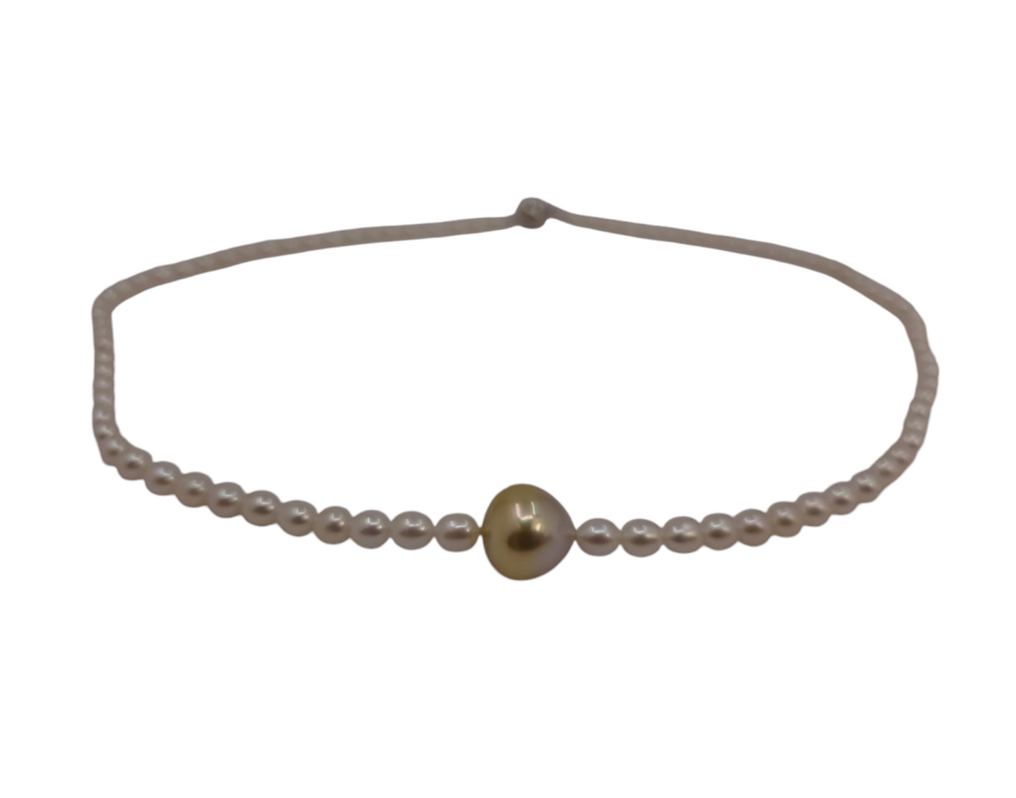 Collana con perle naturale akoya 4x4.5 mm