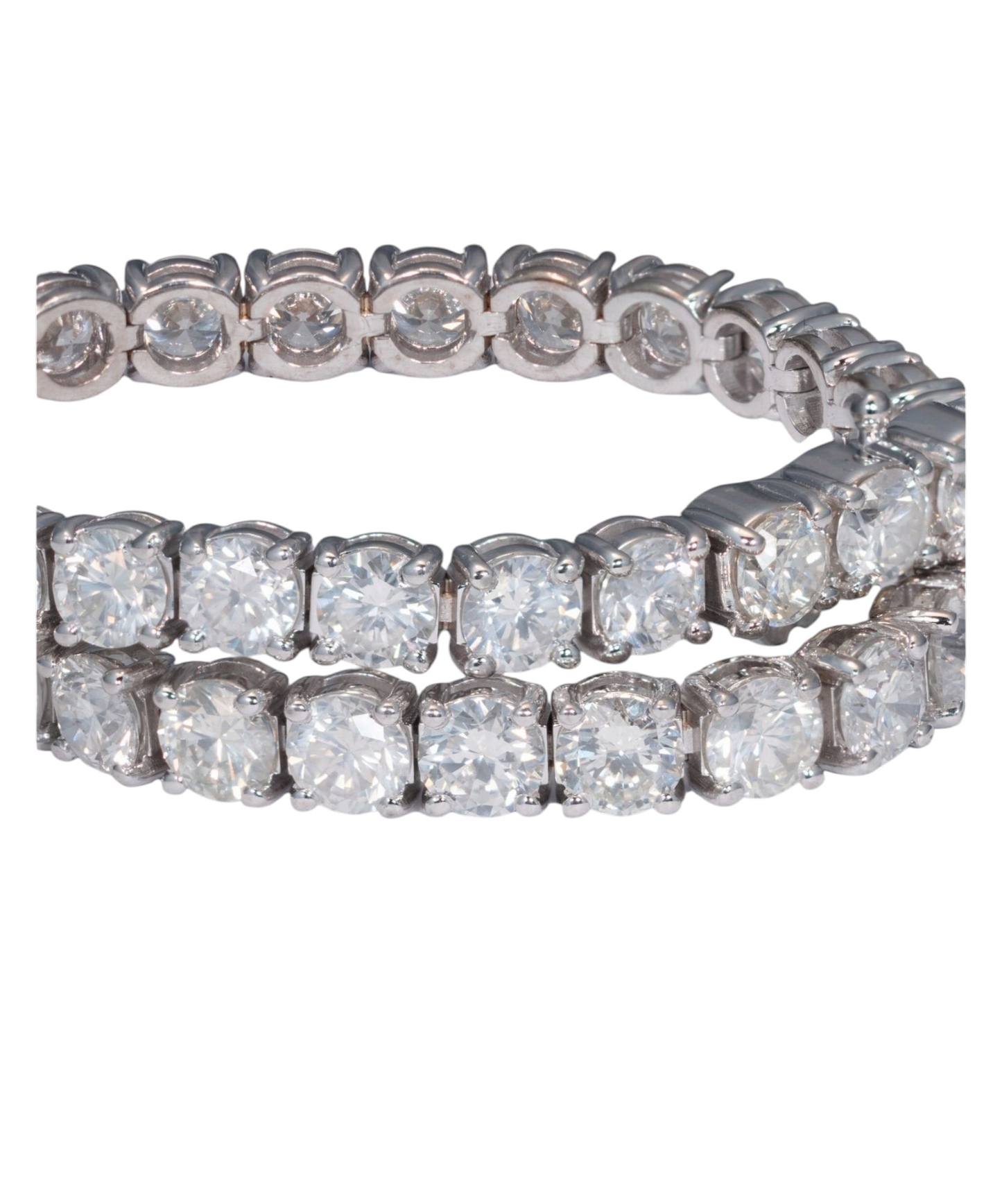 Bracciale tennis certificato  igi e diamanti naturali 15.50 ct