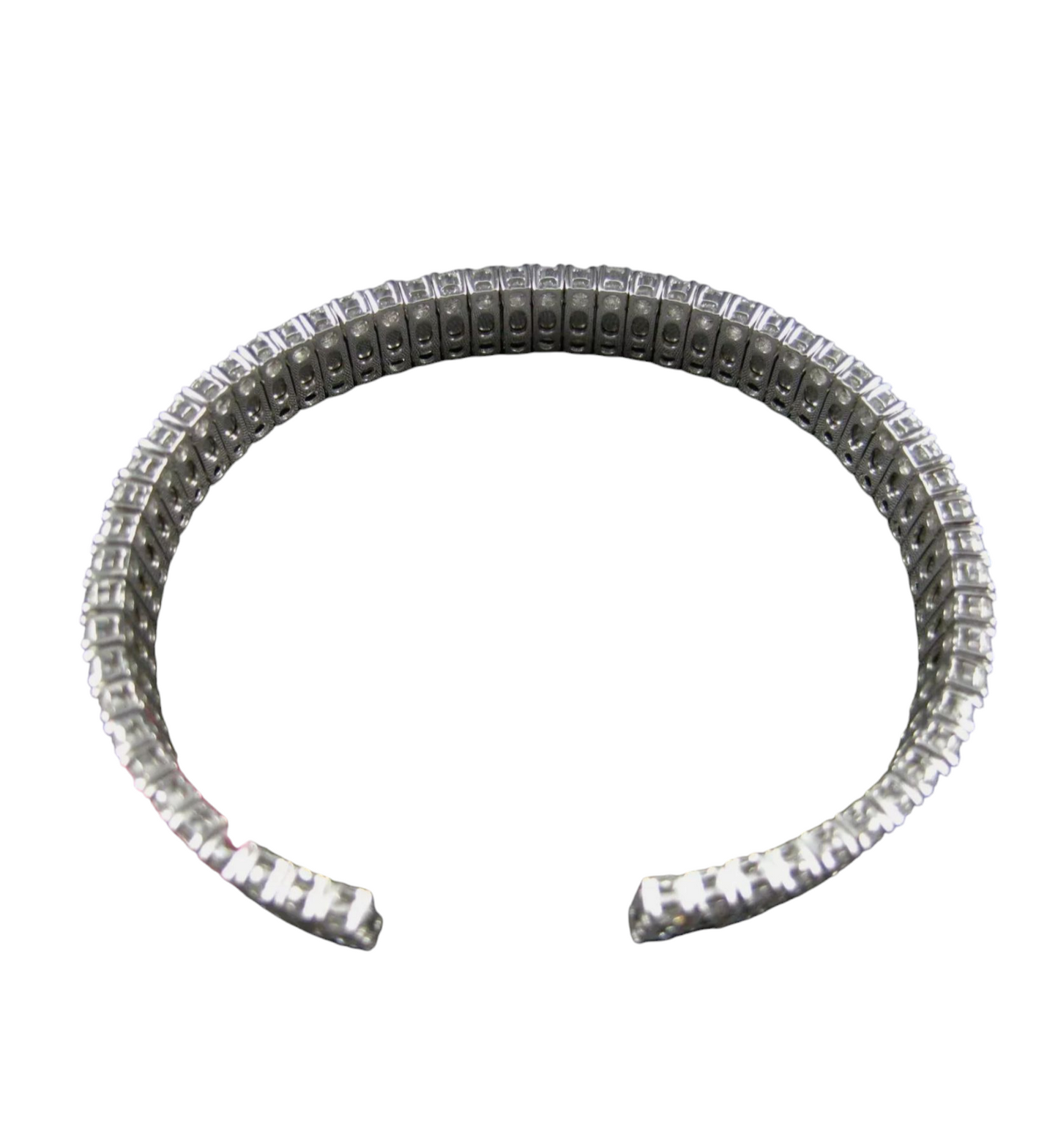 Bracciale tennis oro bianco e diamanti naturali 36 ct