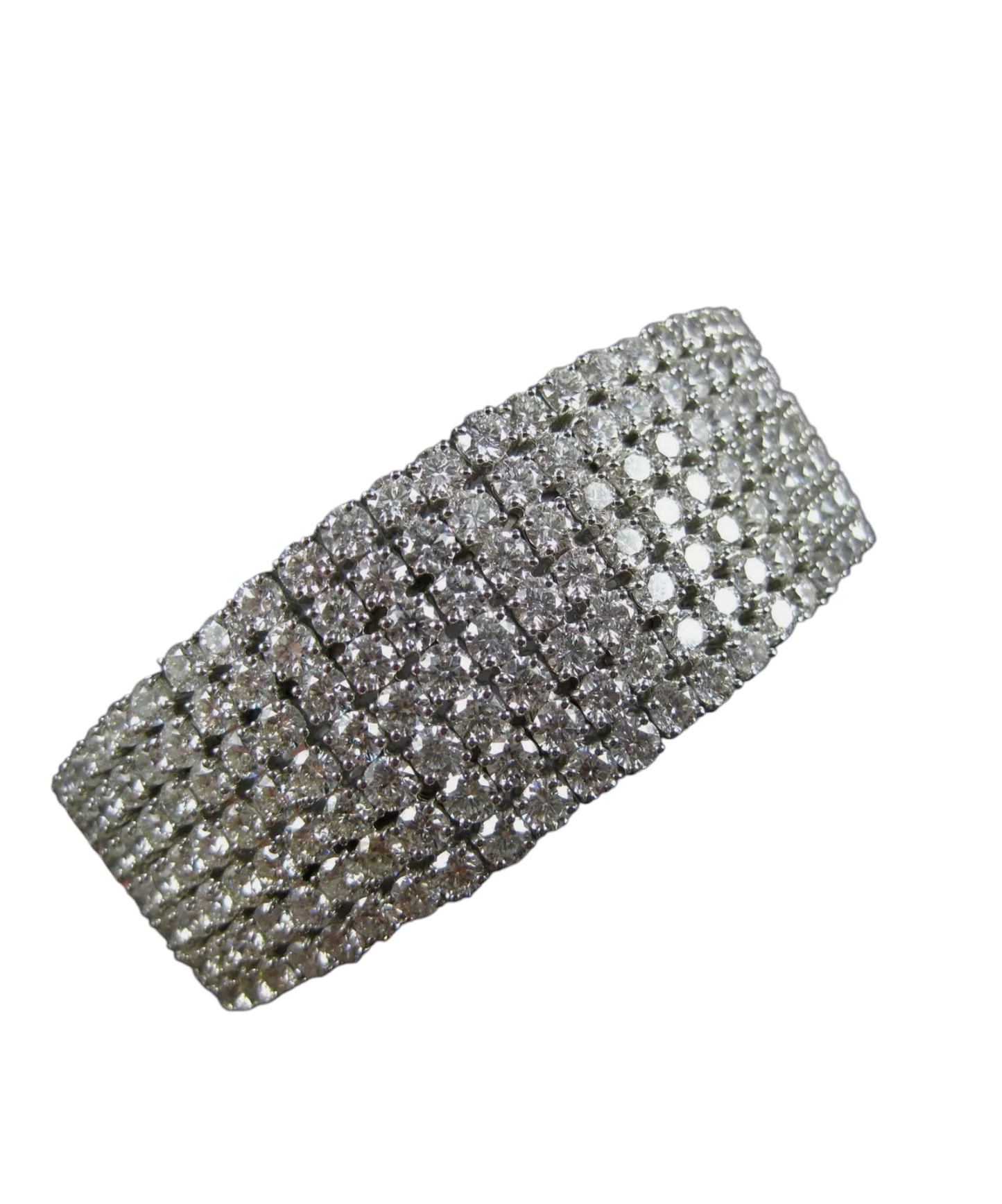 Bracciale tennis oro bianco e diamanti naturali 30ct