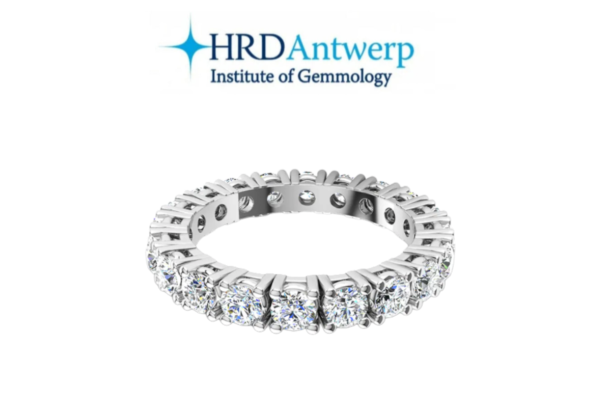 HRD-zertifizierter Eternity-Ring mit 3,85 ct natürlichen Diamanten