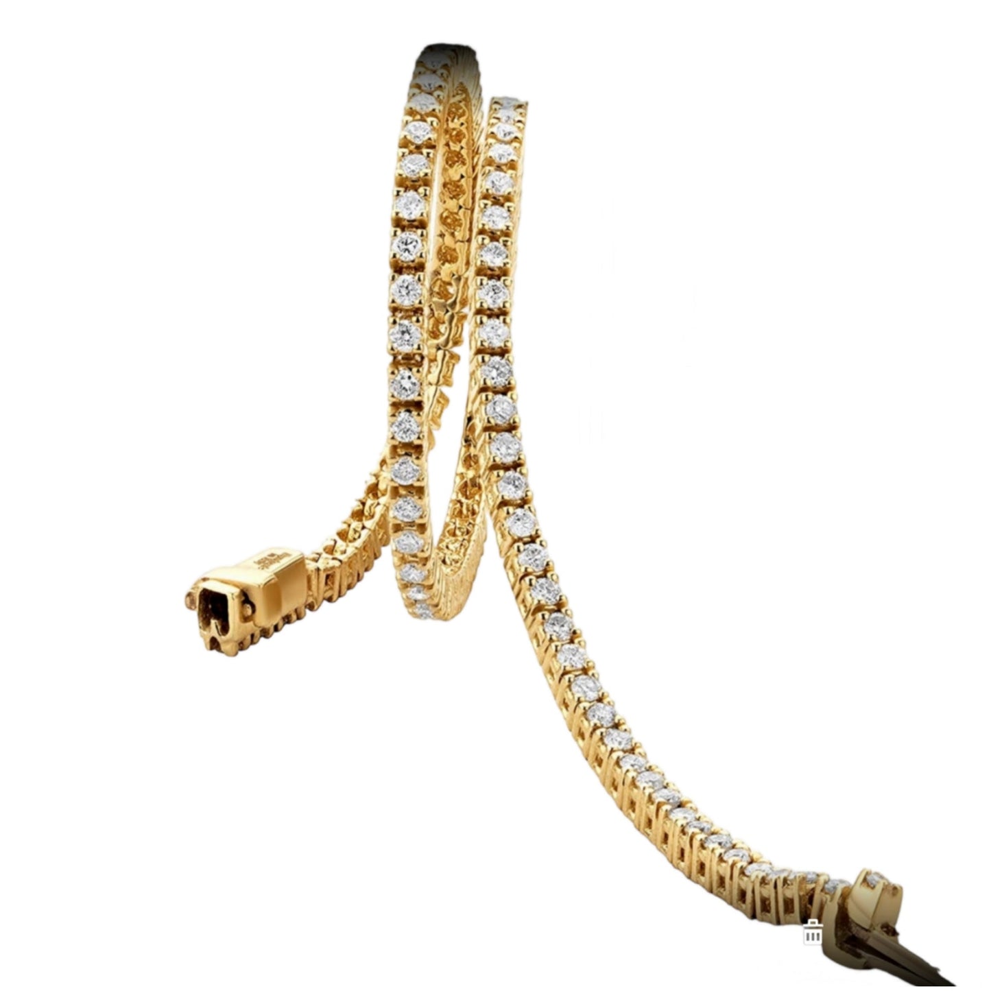 bracciale tennis in oro giallo 18k diamanti naturali 6,85ct