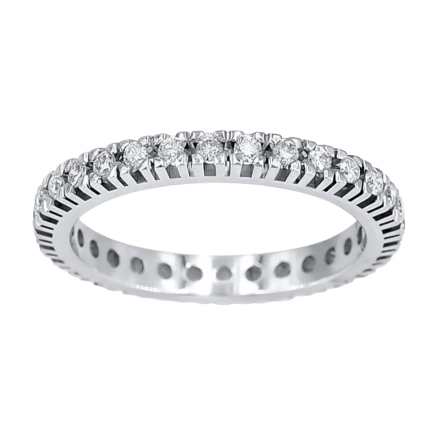 18 Karat Weißgold-Eternity-Ring mit 0,95 Karat Diamanten