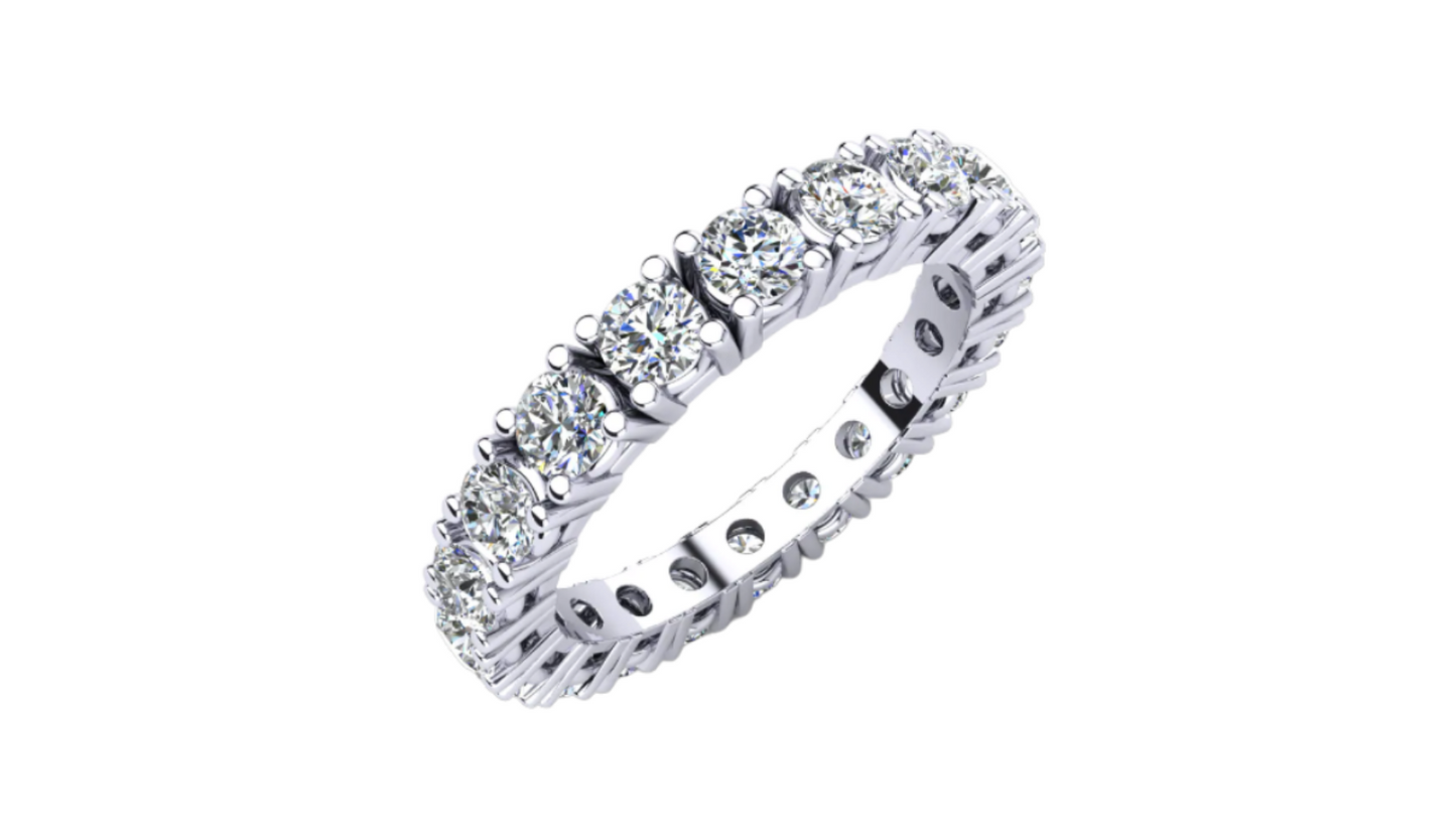 HRD-zertifizierter Eternity-Ring mit 3,85 ct natürlichen Diamanten