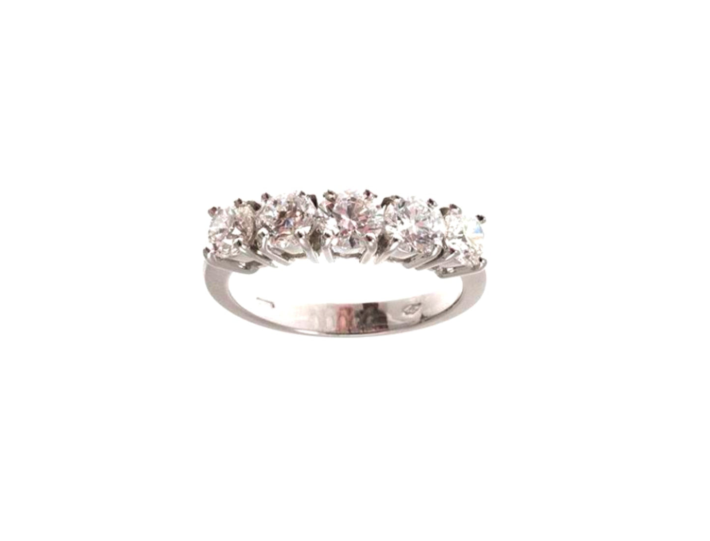 HRD-zertifizierter Eternity-Ring mit 5 natürlichen Diamanten 1,25 ct