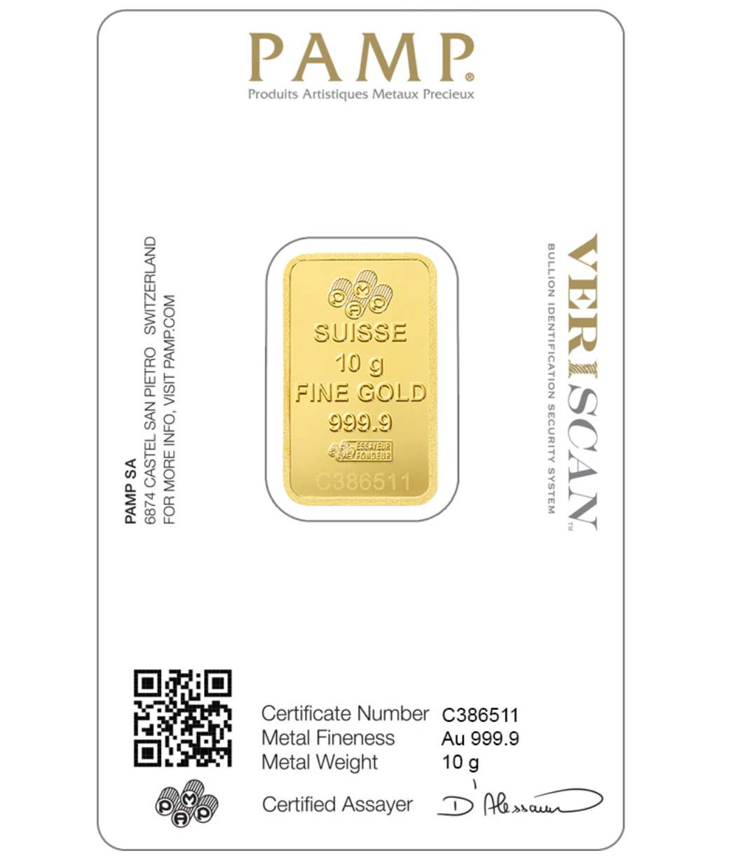 24k reines Gold Barren 10 Gramm (PAMP) und auch die Perth Mint Australien