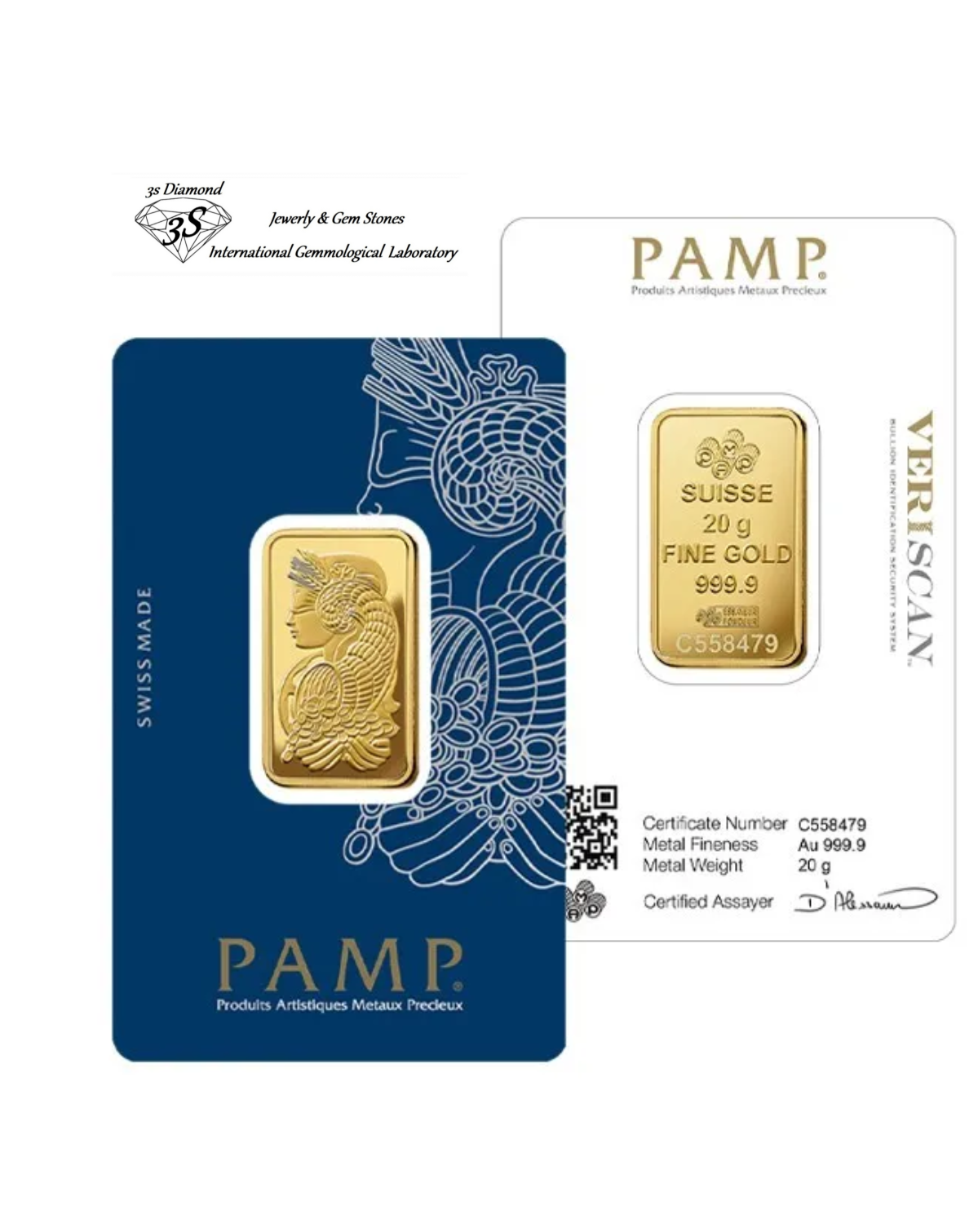 Lingotto oro puro 24k 5, 10,20 , 31.10, 50 grammi (PAMP)