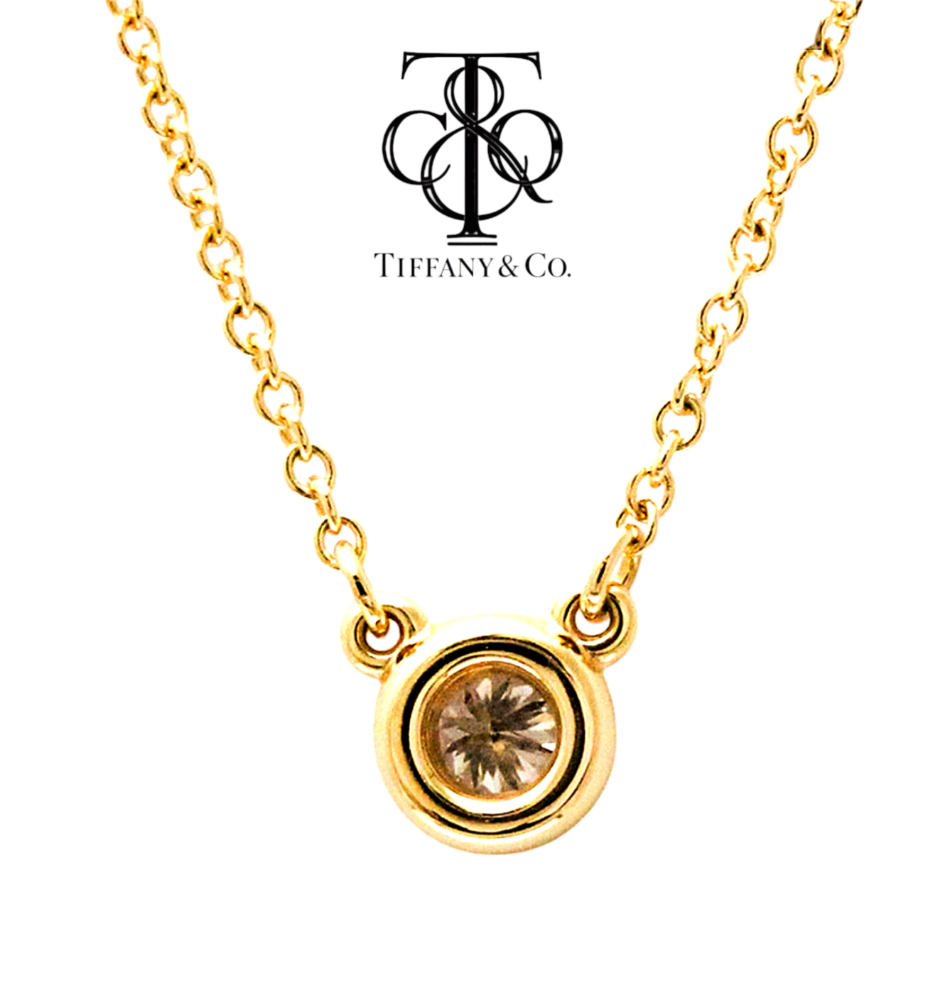 Collana tiffany & co in oro e diamanti naturali 0.15 ct