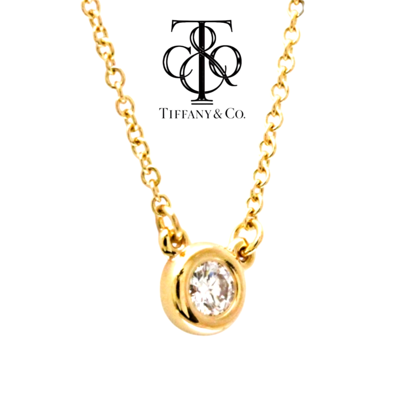 Collana tiffany & co in oro e diamanti naturali 0.55 ct