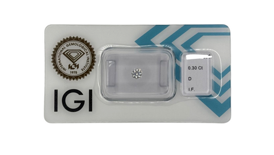 Diamante naturale certificato IGI 0.30ct  D IF