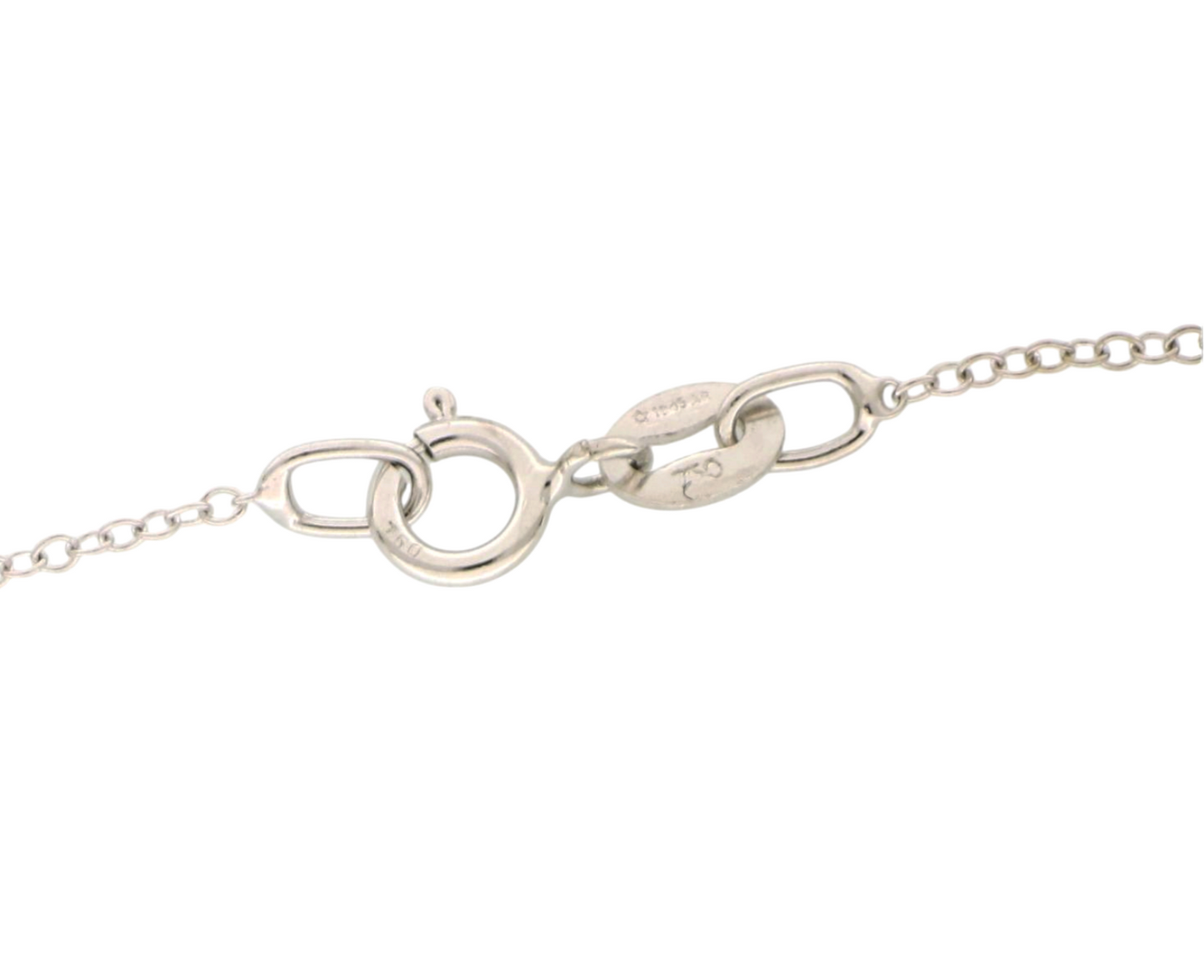 collana trilogy in oro bianco 18k e 3 diamante naturale 0,30ct