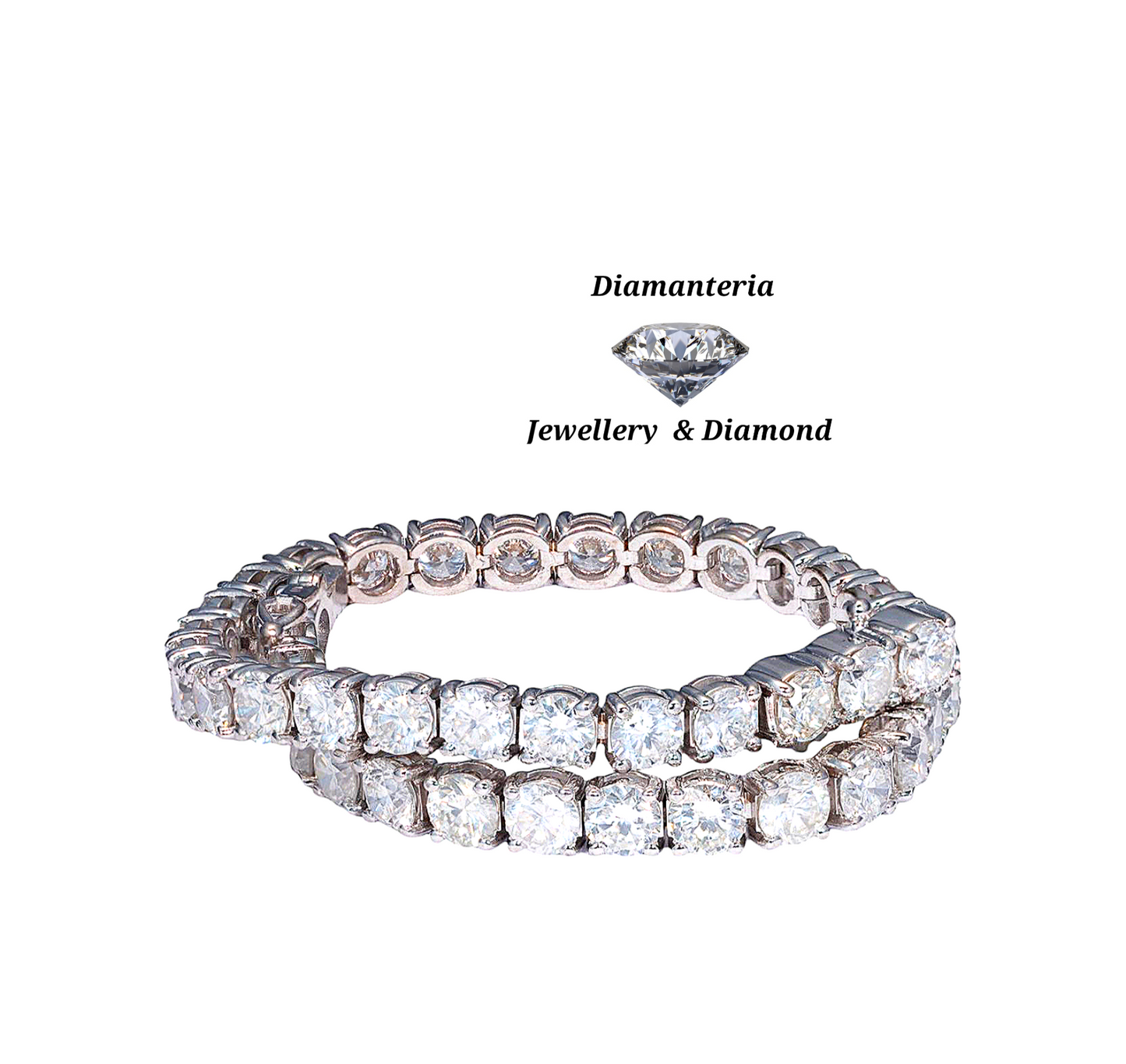 Bracciale tennis certificato  igi e diamanti naturali 15.50 ct