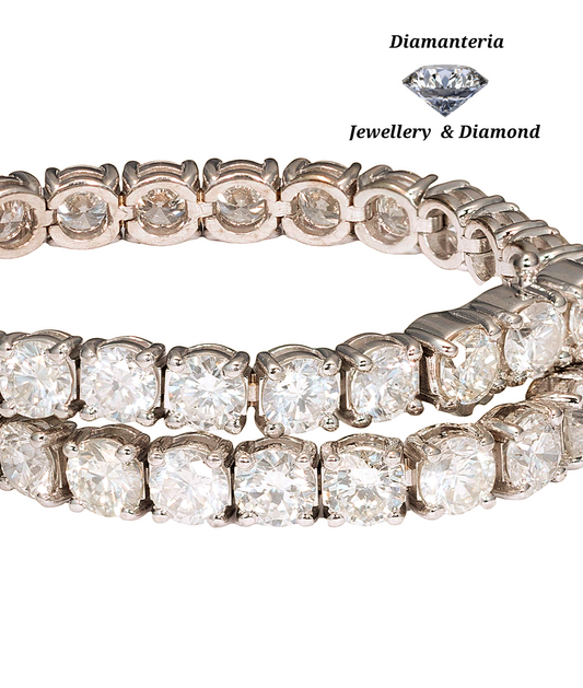 Bracciale tennis certificato  igi e diamanti naturali 15.50 ct