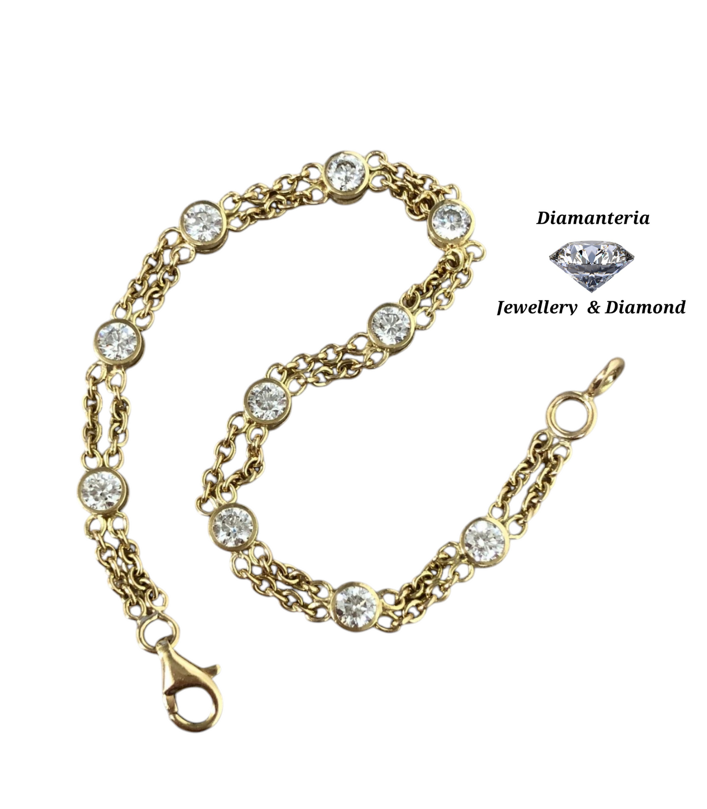 Bracciale in oro e diamante naturale 2.50ct