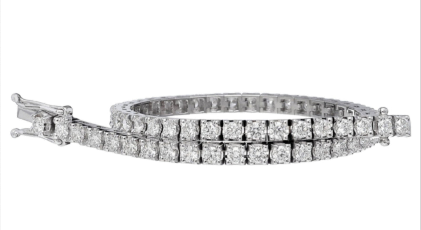 bracciale tennis in oro bianco 18k e diamanti naturali 1,80ct