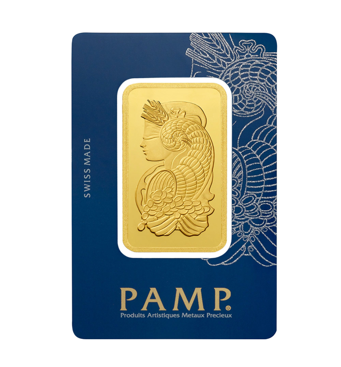 Lingote de oro puro 24k 100 gramos (PAMP) para inversión