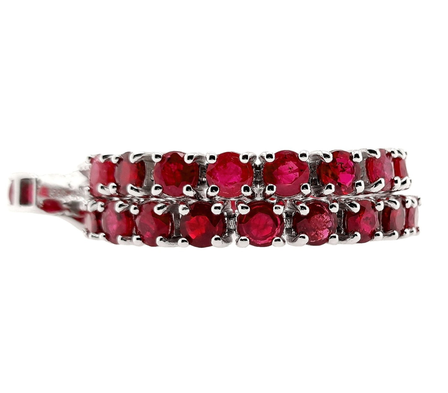 Bracciale tennis in oro e rubini naturali 10.93ct