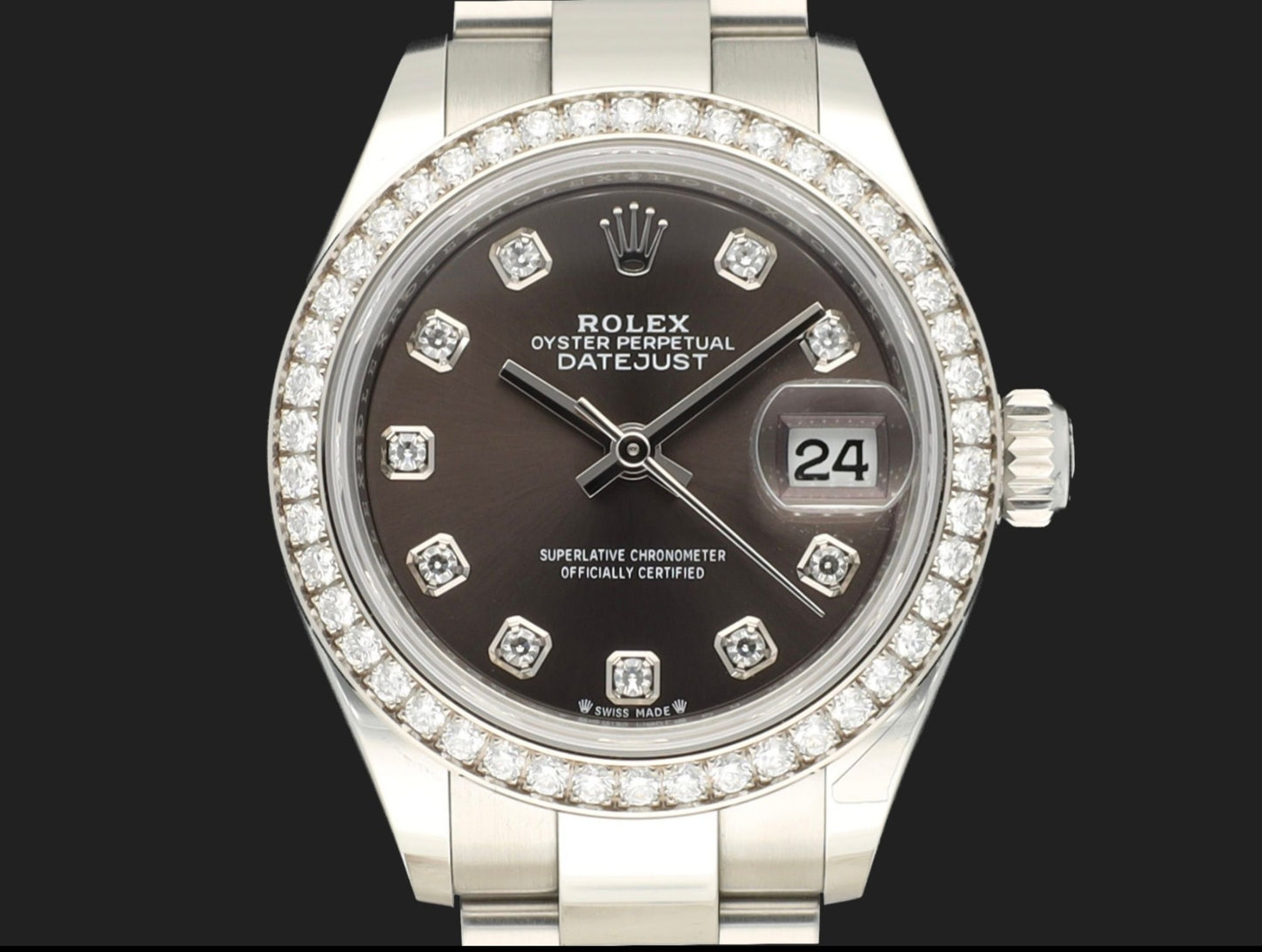 Rolex Lady-DatejustLady-Datejust 28 Dark Grey Diamond Dial