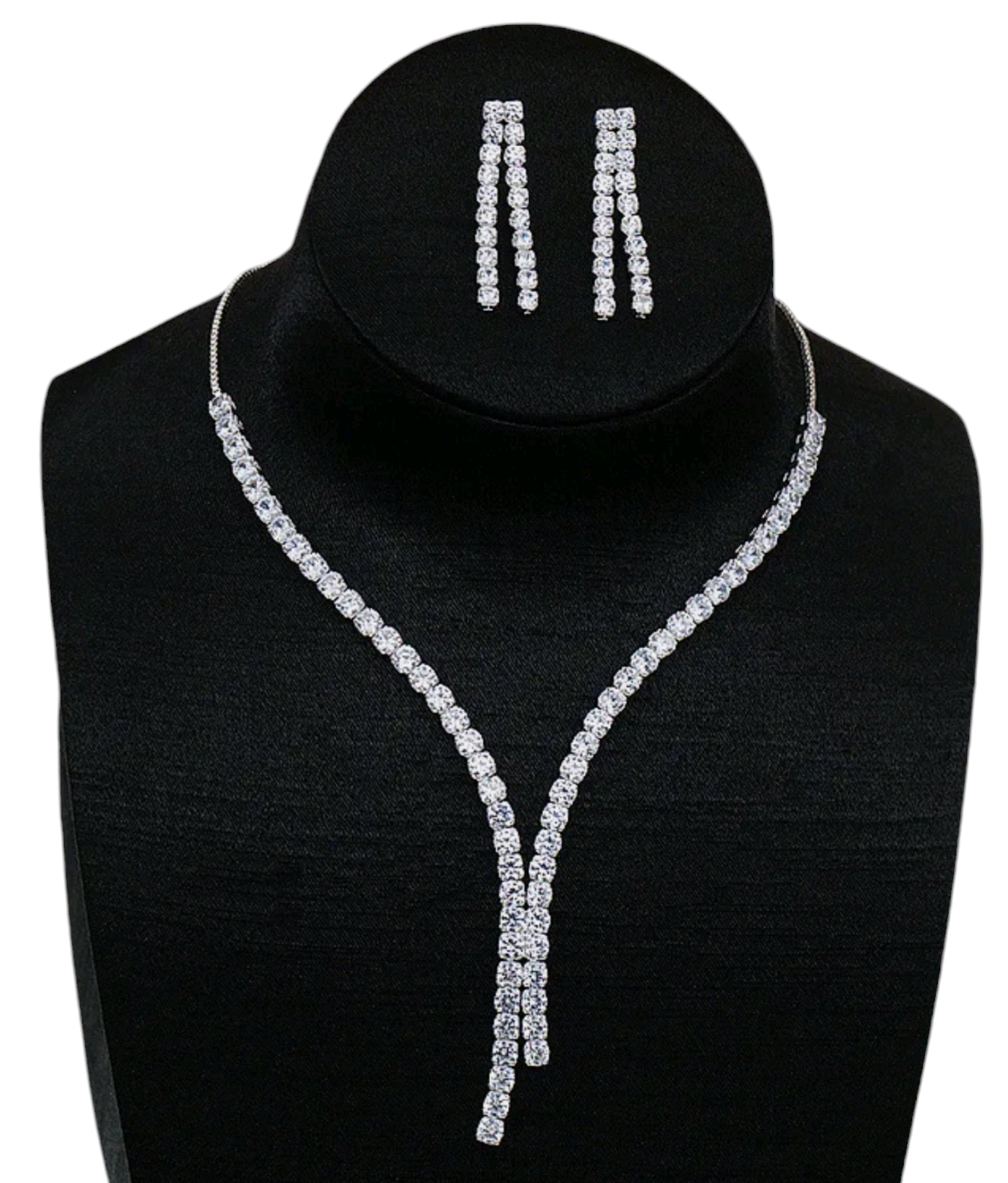 Conjunto collar y pendientes tenis oro y diamantes naturales 14,60 ct