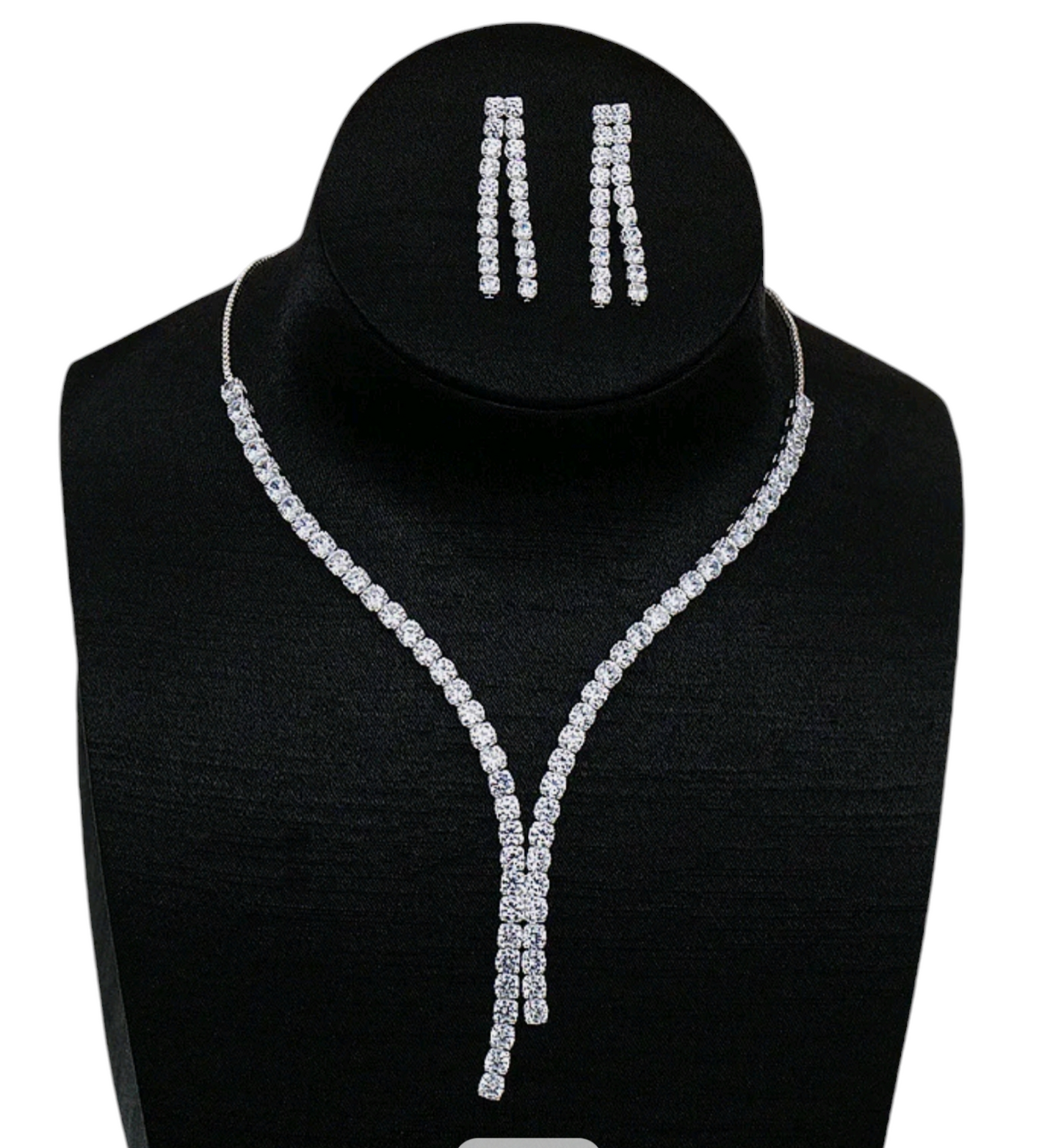 Conjunto collar y pendientes tenis oro y diamantes naturales 14,60 ct