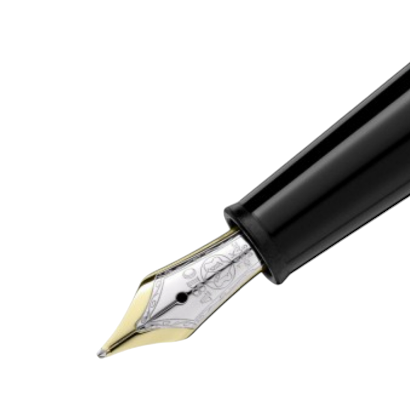 Juego de 2 bolígrafos, pluma estilográfica y bolígrafo 145 Montblanc Meisterstück Glacier Classique 